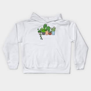 Urban Jungle Plants 1 Kids Hoodie